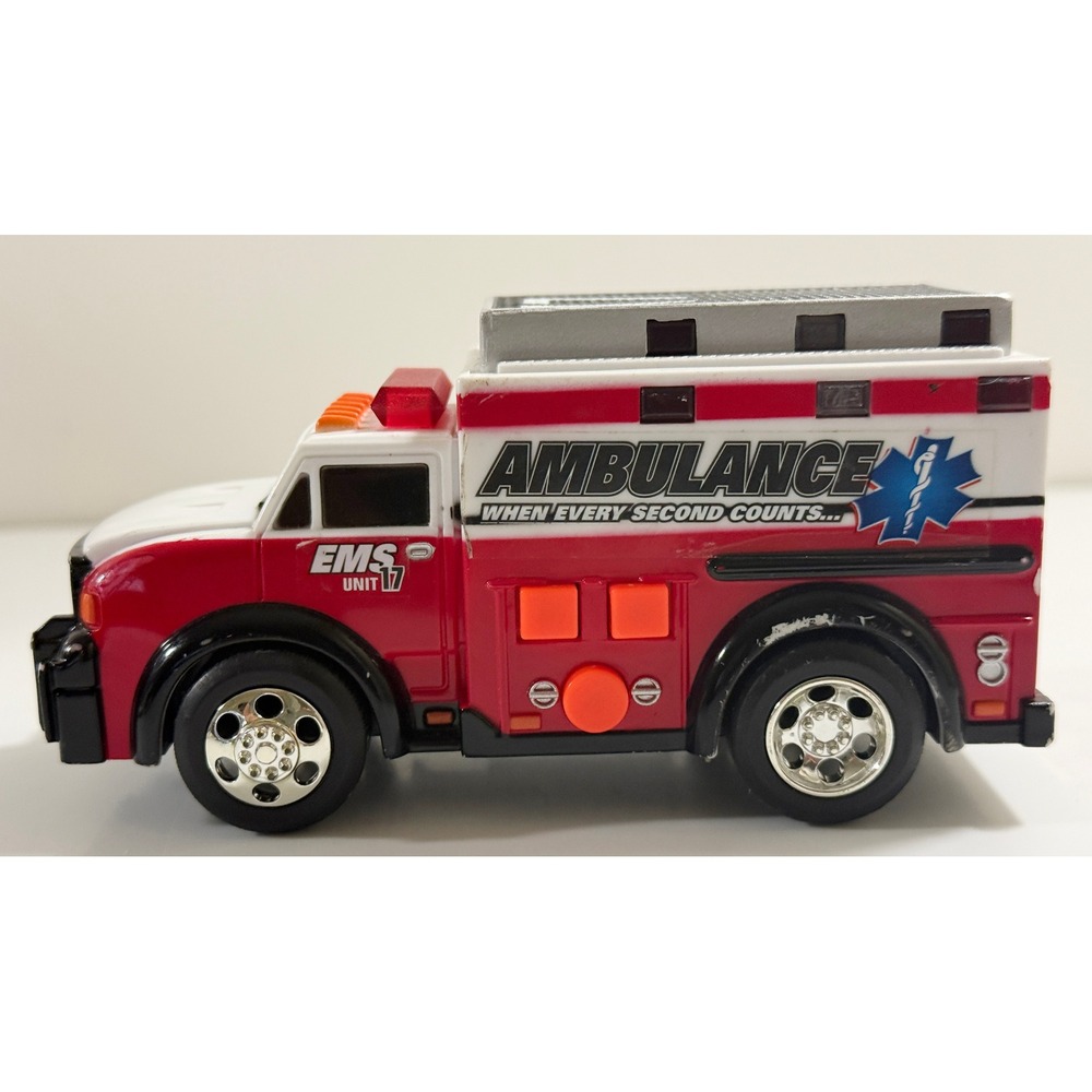 Road Rippers Ambulance Toy Truck Kids OS Red White EMS Unit 17 Lights Sounds